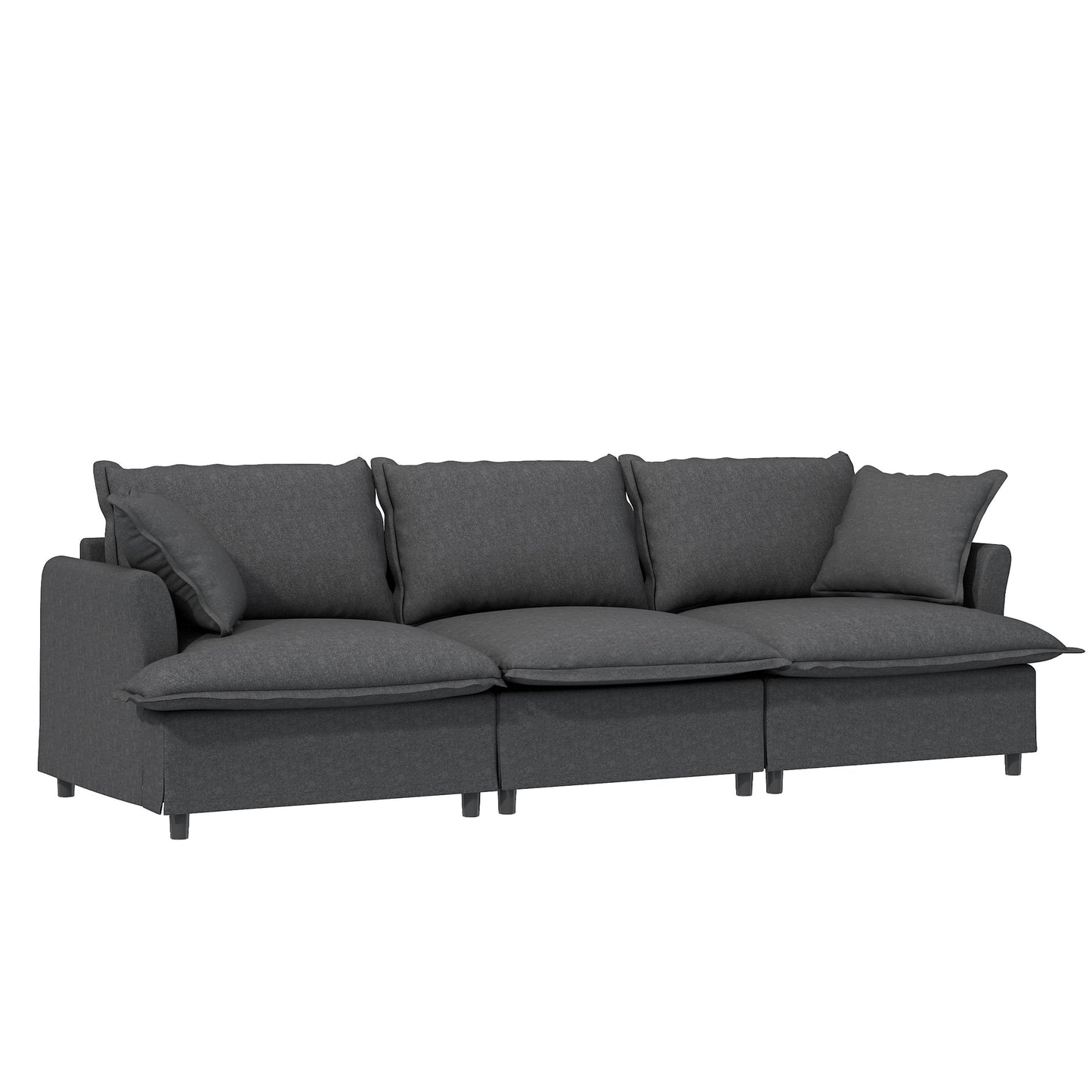 Ottoman Module For Modular Sectional Sofa Wide Seat - Gray