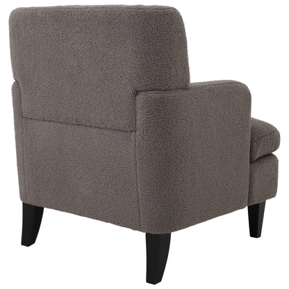 Upholstered Accent Chair Tufted Armchair For Living Room, Russet - Brown