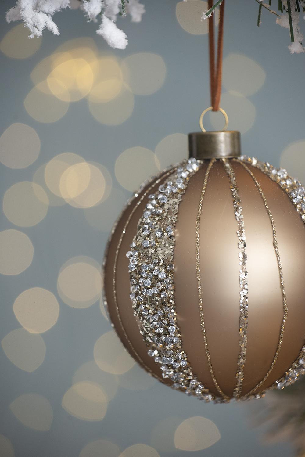 Christmas Ball Ornaments, Decorative Hanging Ball Christmas Tree Ornaments For Holiday Party Decorations (Set of 12) - Gold