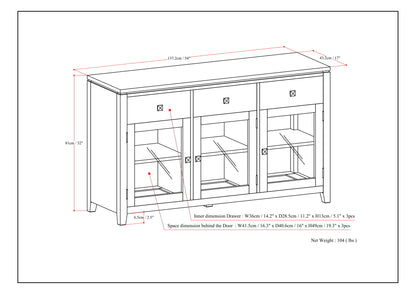 Cosmopolitan - Sideboard Buffet - Mahogany