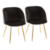 Fran - Contemporary Chair (Set of 2) - Gold / Black