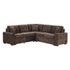 L-Shape Sofa Bed Pull-Out Sleeper Sofa With Wheels, USB Ports, Power Sockets For Living Room - Brown