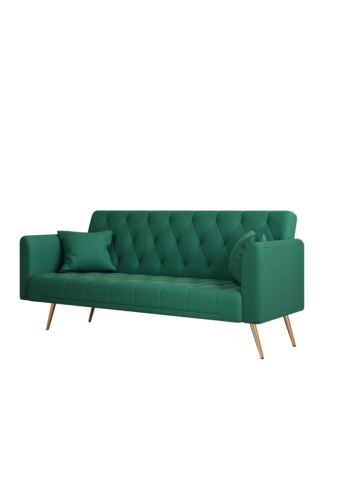 Convertible Double Folding Living Room Sofa Bed - Green