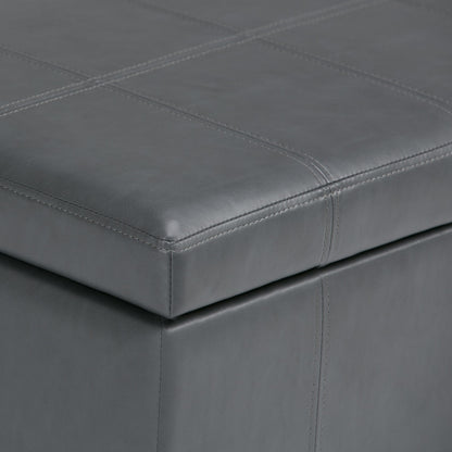 Amelia - Storage Ottoman Bench - Stone Gray