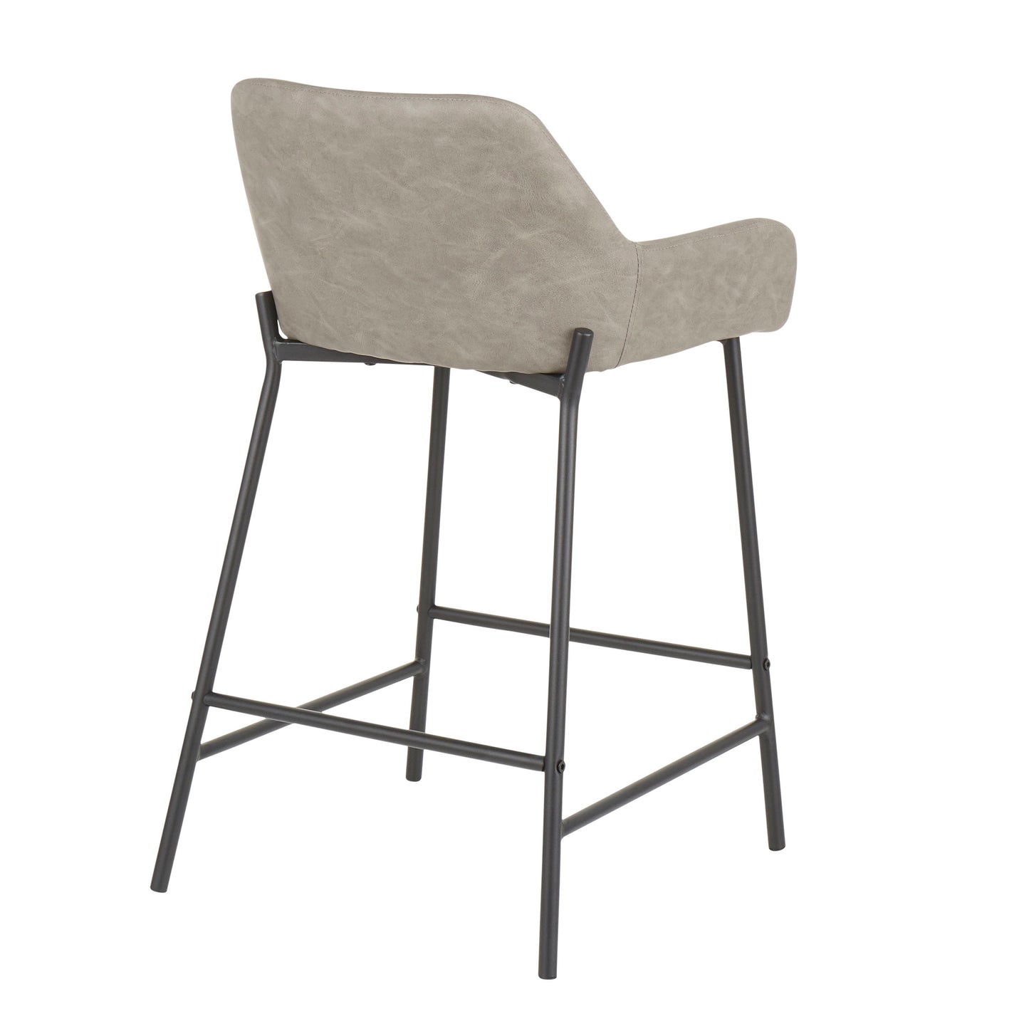 Daniella - Industrial Counter Stool (Set of 2) - Black / Gray