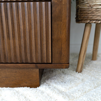 Lola - Mid-Century Modern Dresser With 6 Drawers - Dark Brown