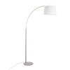 March - Contemporary Floor Lamp - Nickel / White