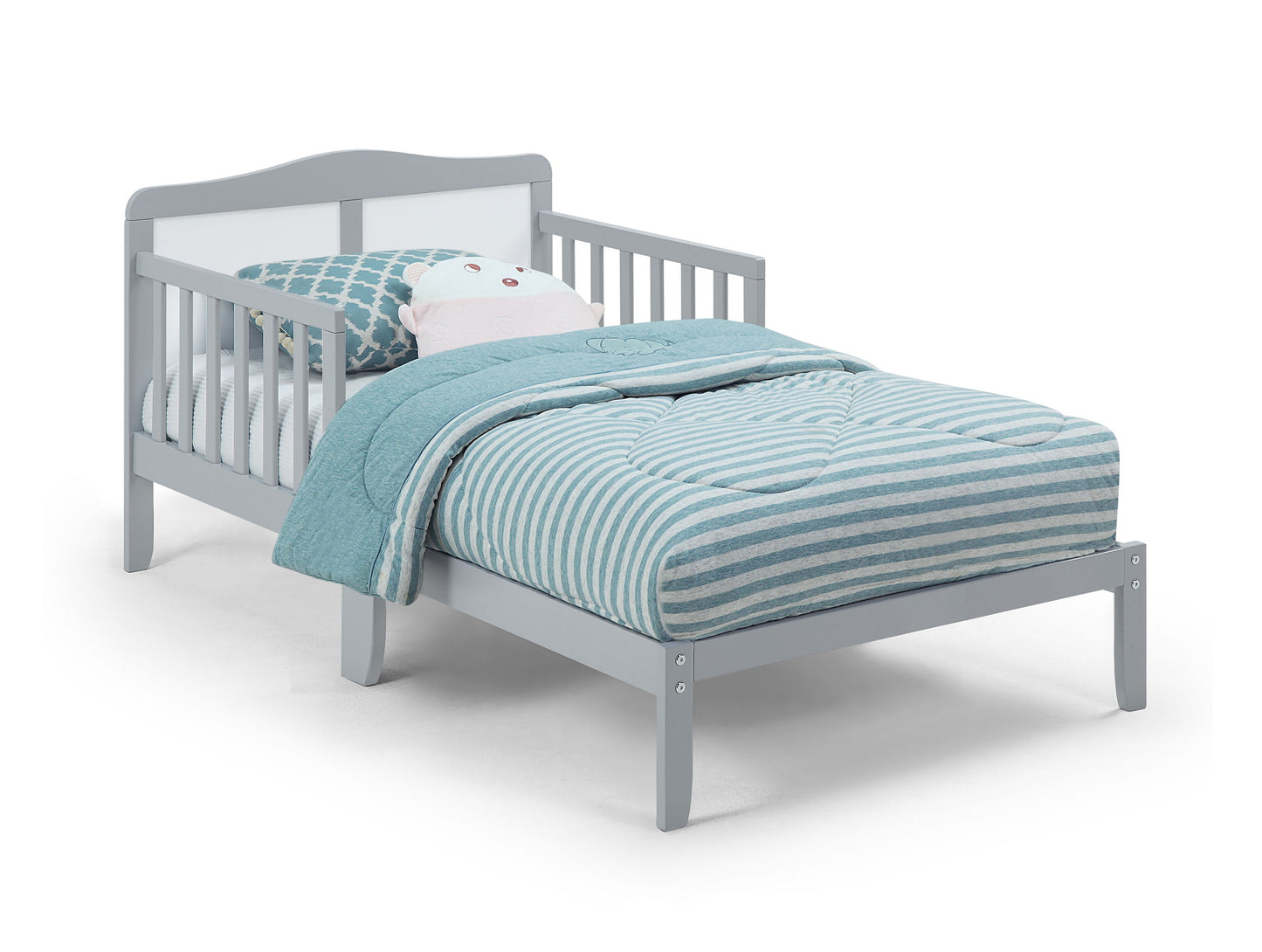 Birdie - Toddler Bed - Light Gray/White
