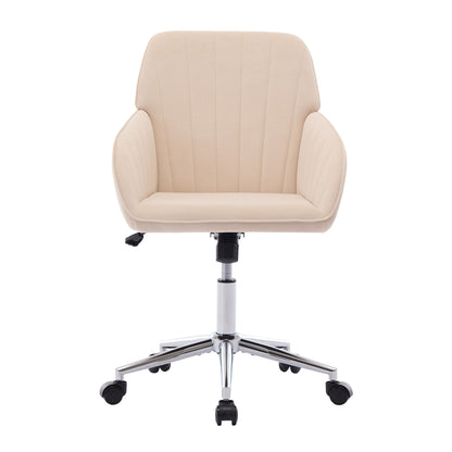 Adjustable Office Chair, Home Bedroom, Ergonomic Swivel Chair, Backrest Seat, Comfortable For Long Sitting - Khaki