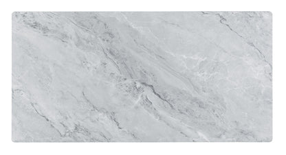 Landon - Coffee Table With Glass Marble Texture Top And Bent Wood Design - Gray