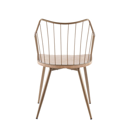 Winston - Farmhouse Chair - Antique Copper / White Washed