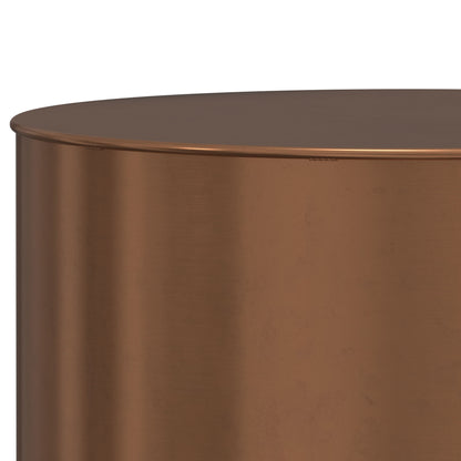 Curtis - Metal Cylinder Accent Table - Ombre Black / Copper