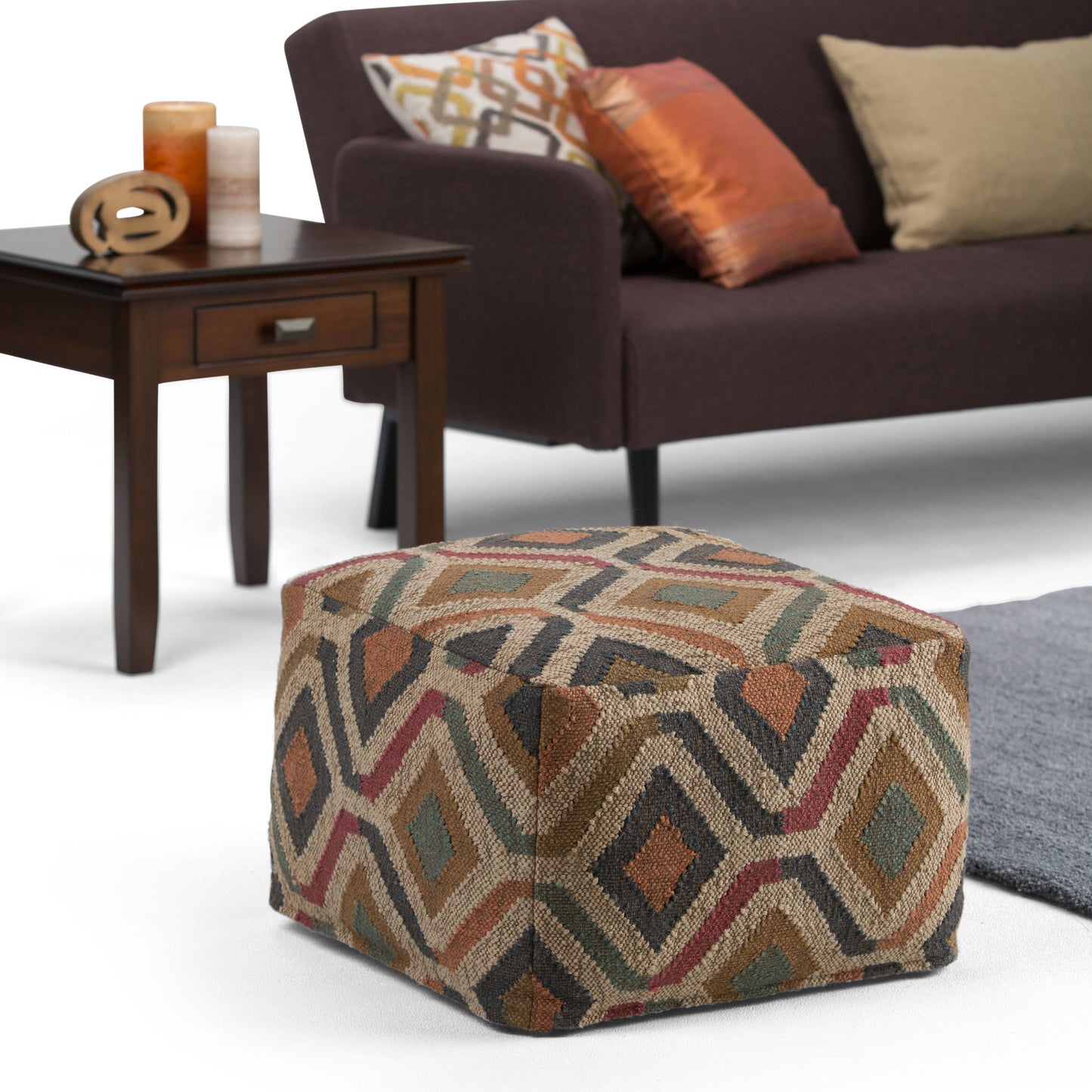 Johanna - Square Pouf - Multicolor