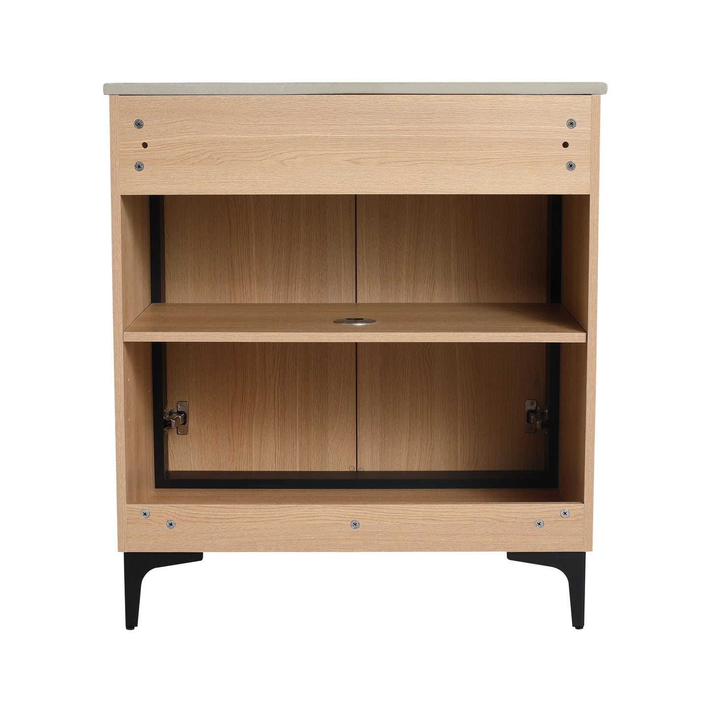 30" Bathroom Vanity Base With Basin And Storage Cabinet - Oak