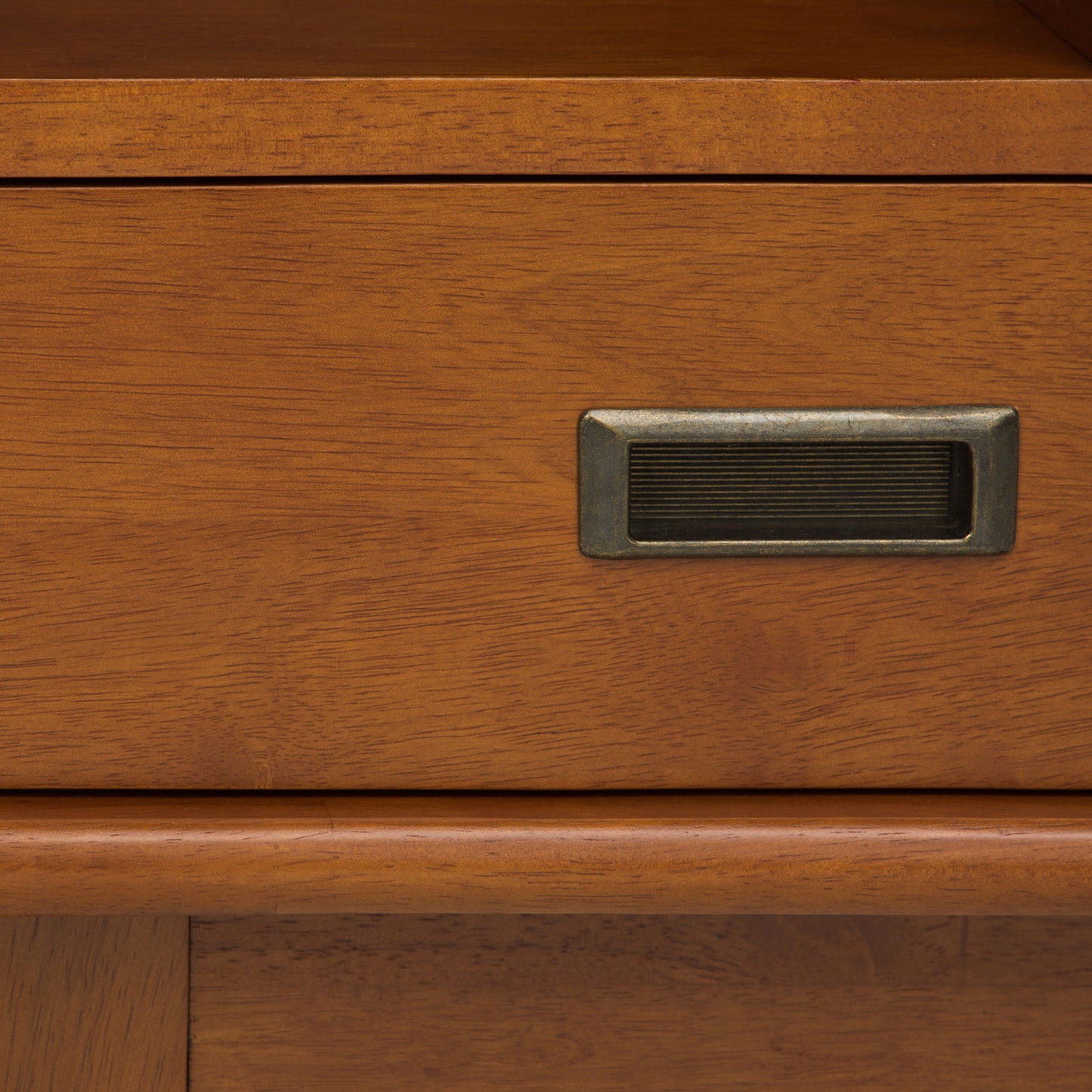 Draper - Mid Century Wide Bookcase And Storage Unit - Teak Brown