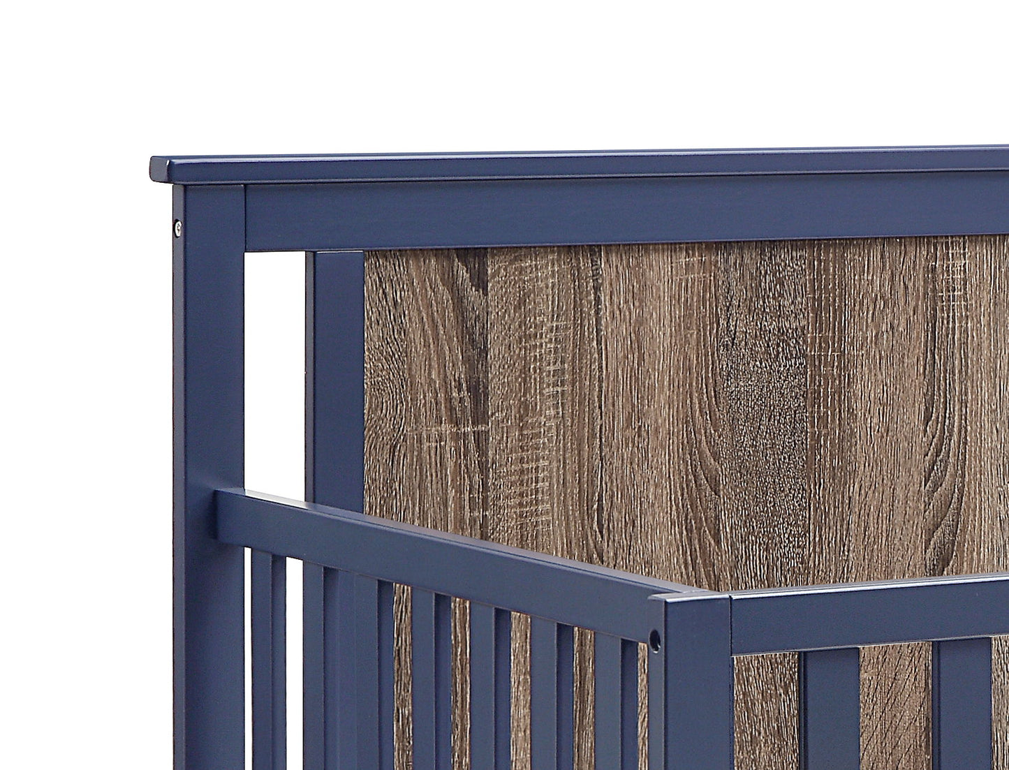 Connelly - 4 In 1 Convertible Crib - Midnight Blue / Vintage Walnut