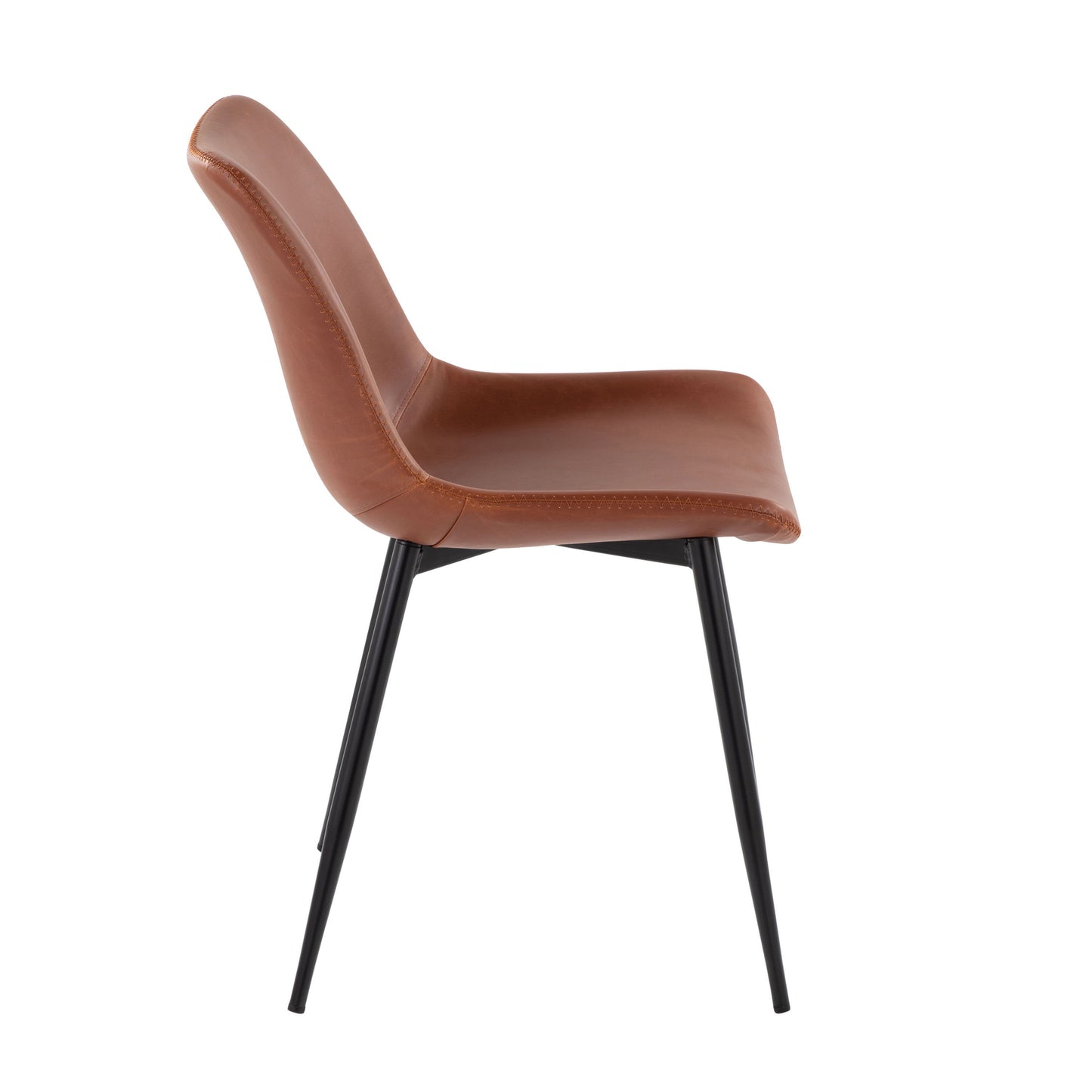 Durango - Contemporary Dining Chair (Set of 2) - Black / Cognac