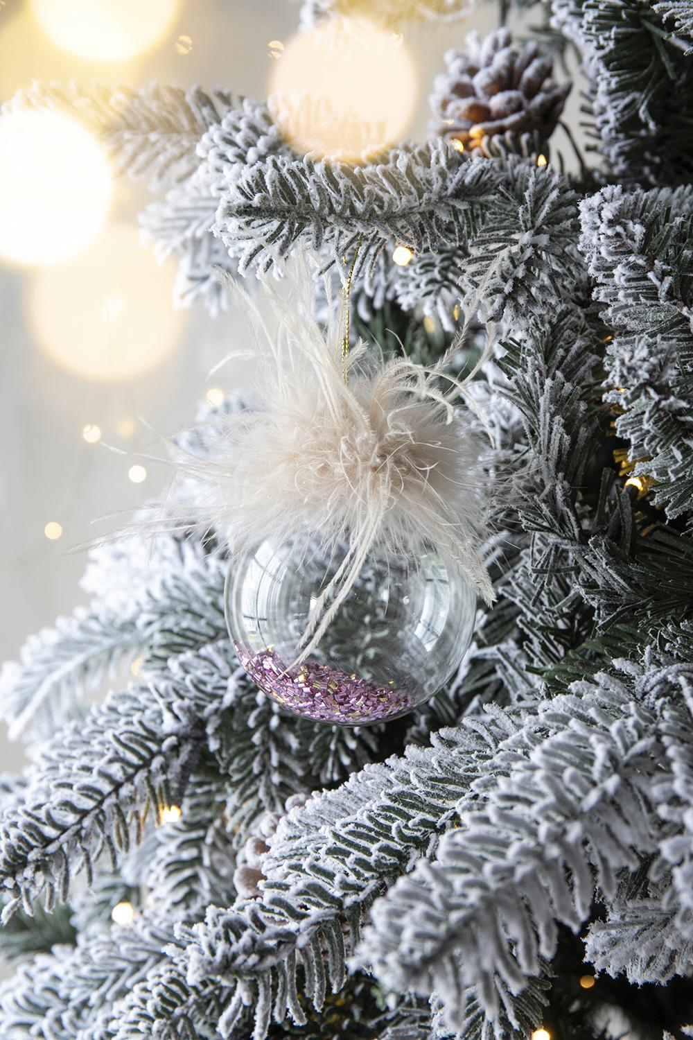 Christmas Ball Ornaments, Glass Decorative Hanging Ball Christmas Tree Ornaments For Holiday Decorations (Set of 12) - Multi