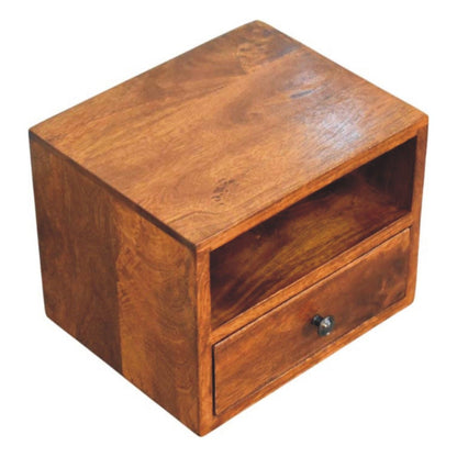 Solis - 1 Drawer Wall Mounted Nightstand - Brown