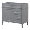 Bathroom Vanity Without Top Sink, Modern Bathroom Storage Cabinet With 2 Drawers And A Tip-Out Drawer, Frame (Not Include Basin Sink) - Gray