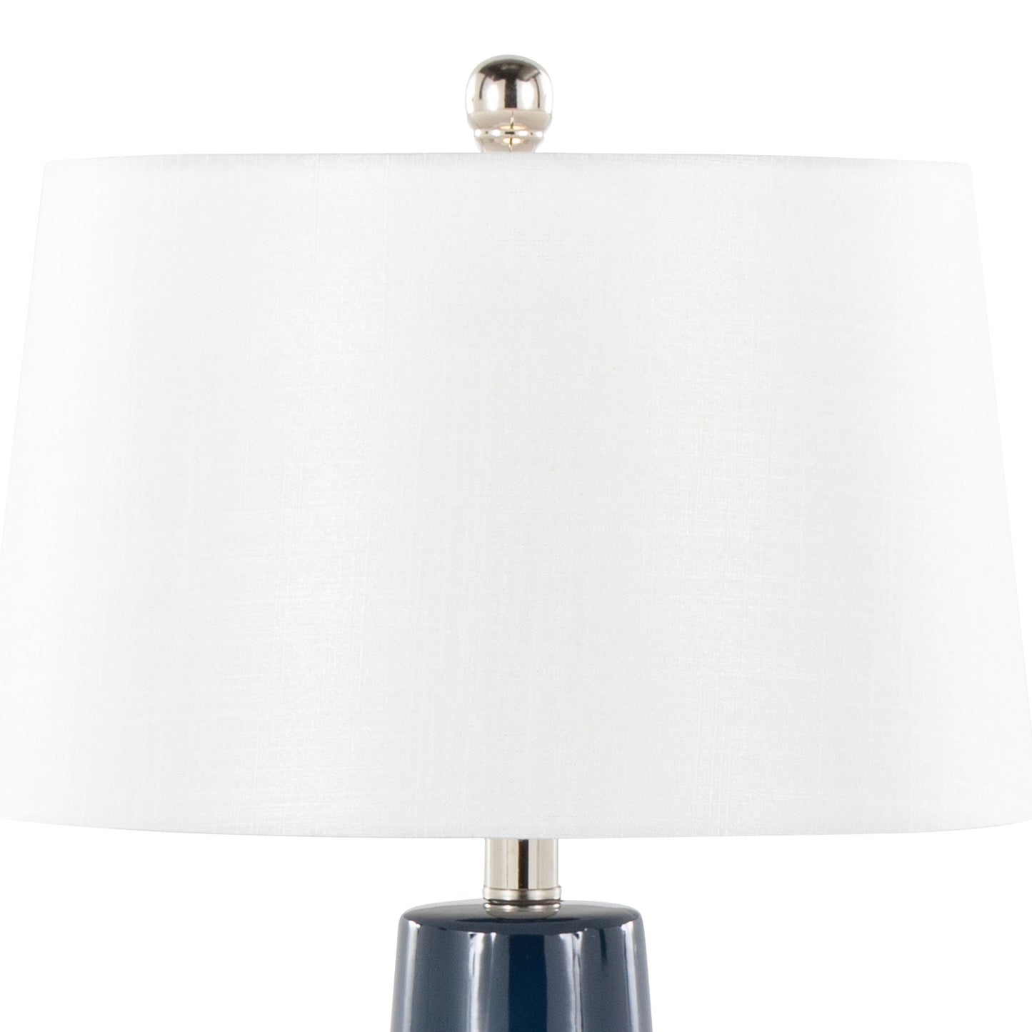 Penelope - Contemporary Table Lamp With Dark Blue / Silver / White