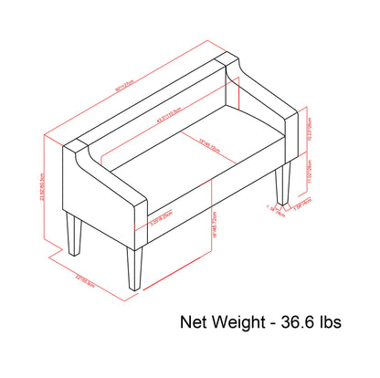 Parris - Upholstered Bench - Platinum