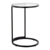 Zenn - Round End Table - Black / Clear