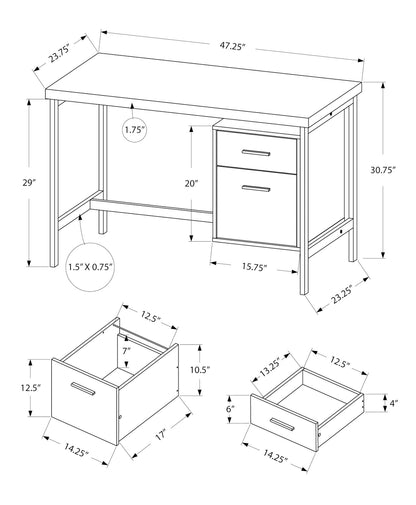 Computer Desk For Home Office, Laptop, Left, Right Set - Up, Storage Drawers, And Contemporary & Modern - Black