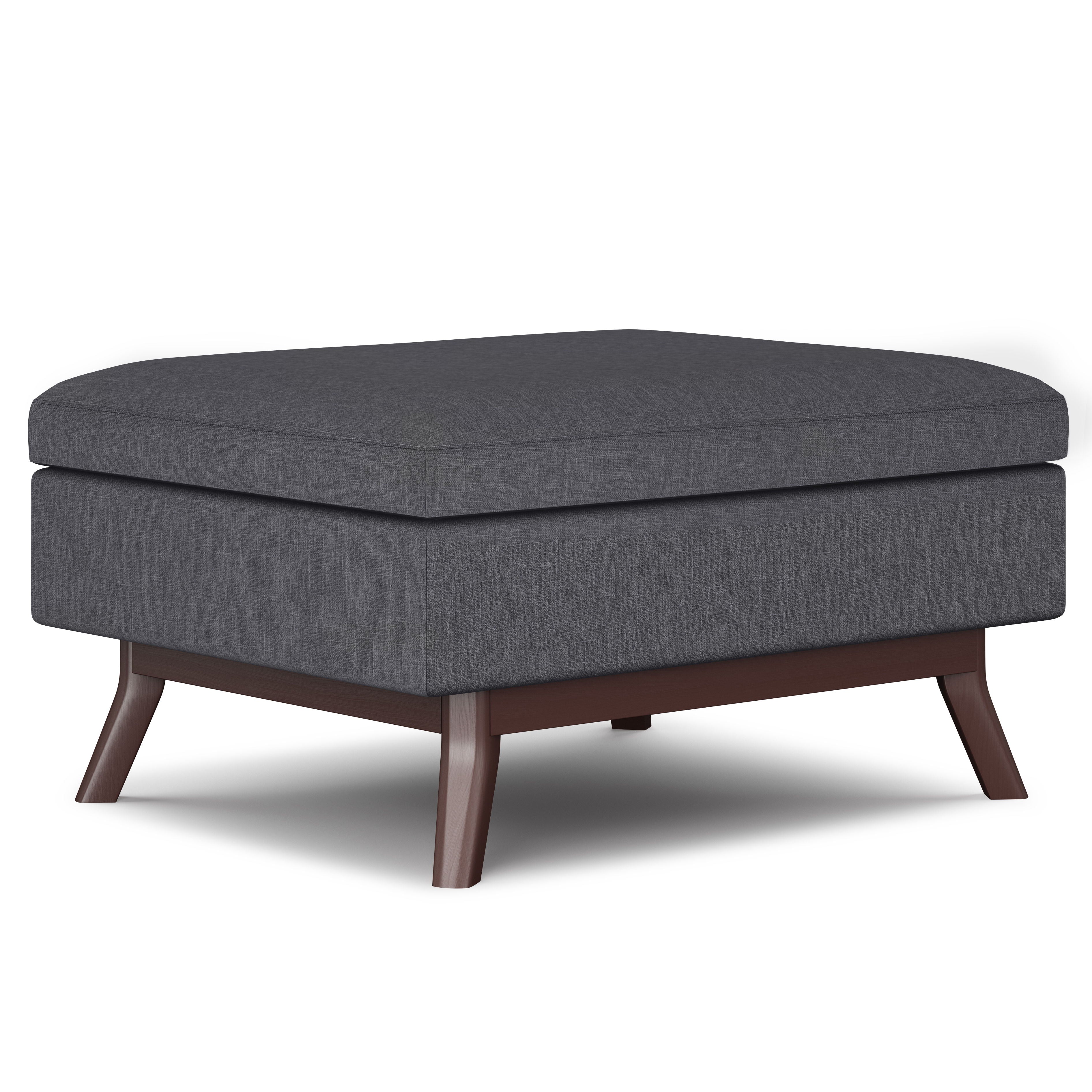 Owen - Coffee Table Storage Ottoman - Slate Gray