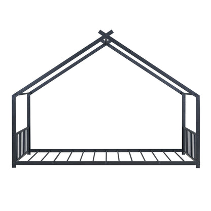 Twin Size House Bed - Black
