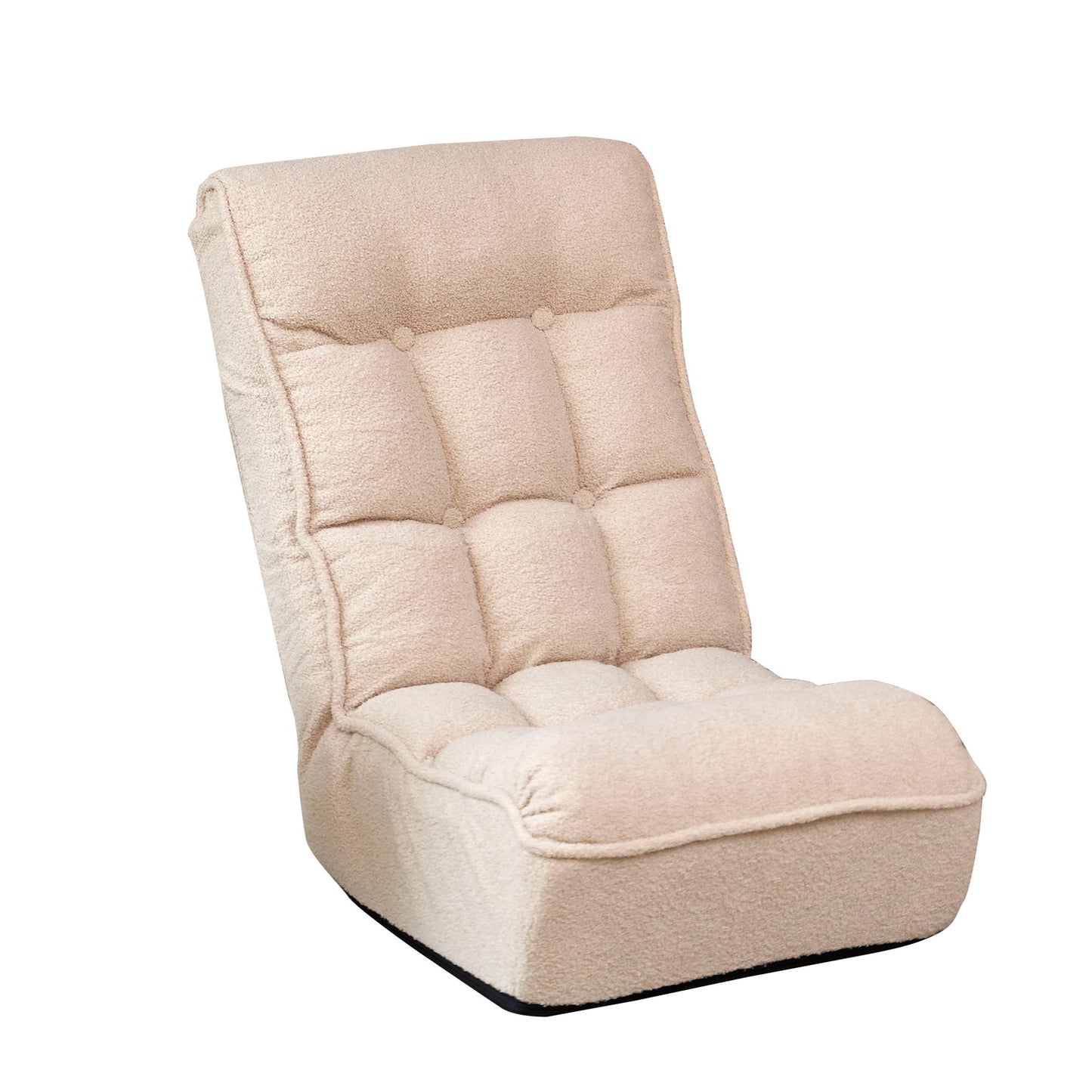 Single Sofa Reclining Japanese Chair Lazy Sofa Tatami Balcony Adjustable Chair - Ivory