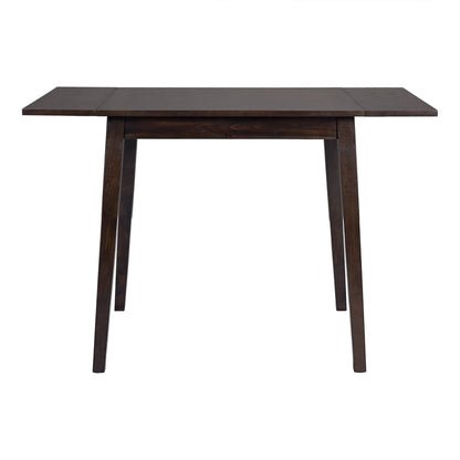 3 Piece Kitchen Dining Set With Drop Leaf Dining Table And 2 Dining Upholstered Chairs, Dining Room Set For Small Places - Espresso