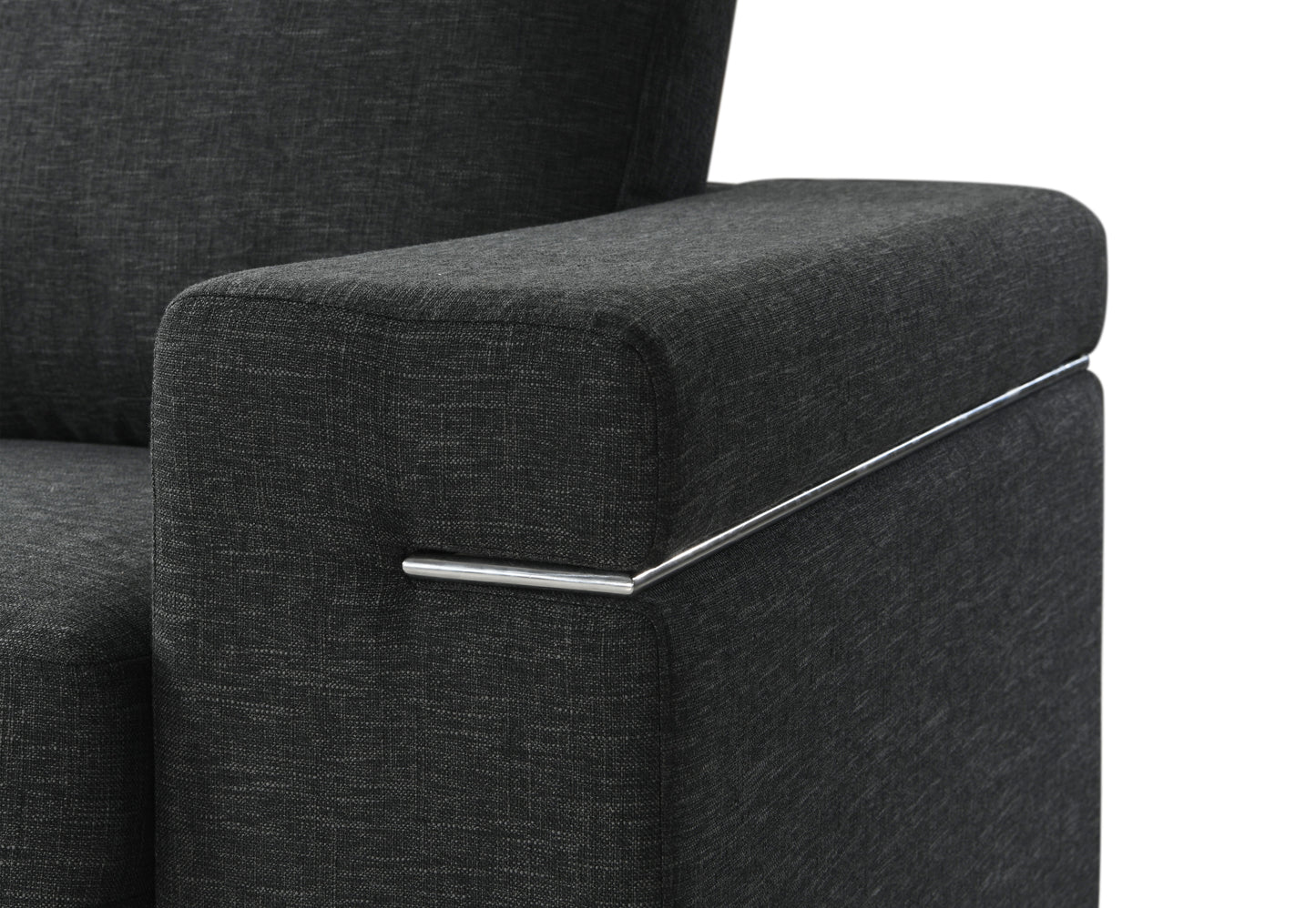 Gianna - Black Linen Fabric Arm Chair