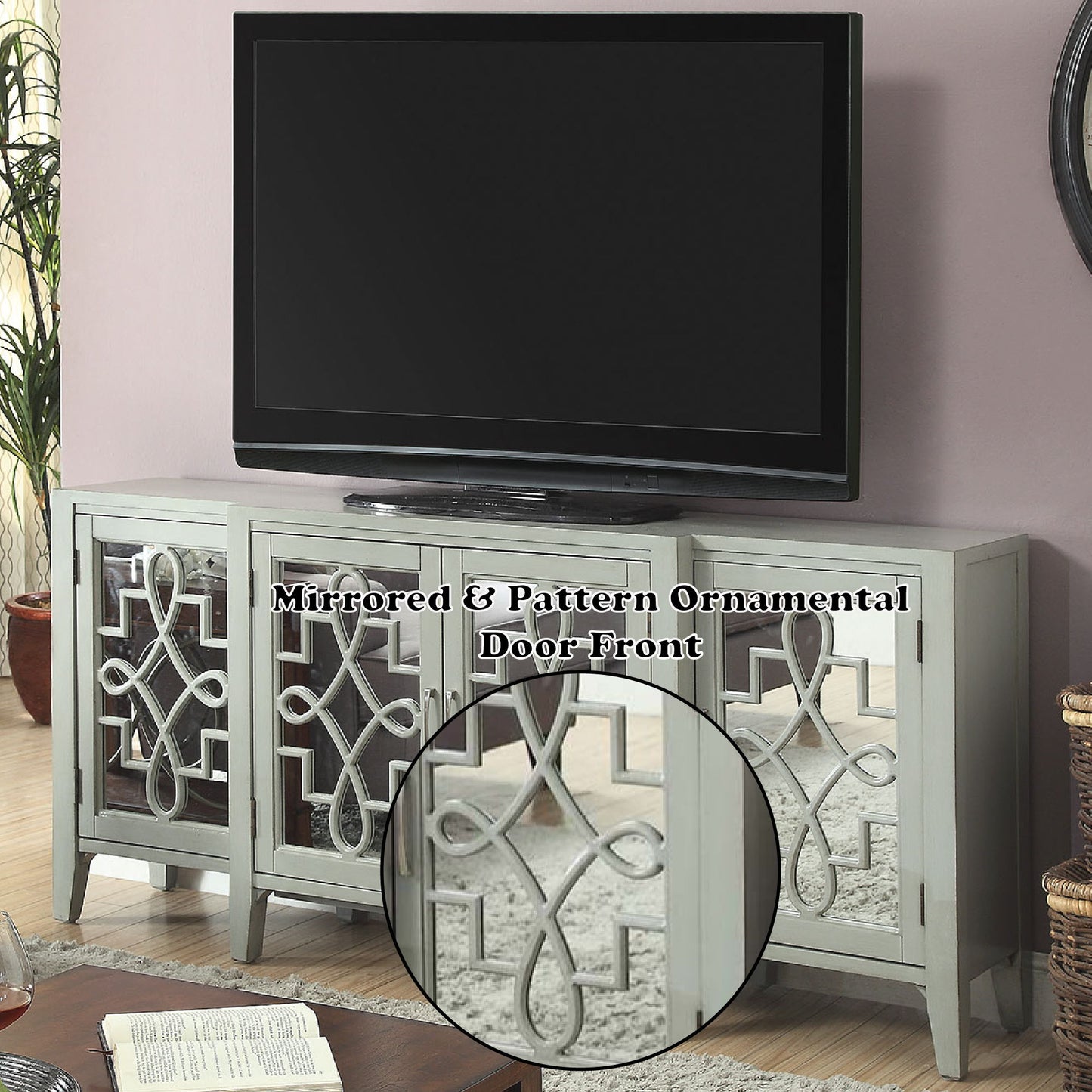 Kacia - Console Cabinet - Antique Gray