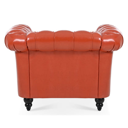 1 Seater Sofa For Living Room - Orange
