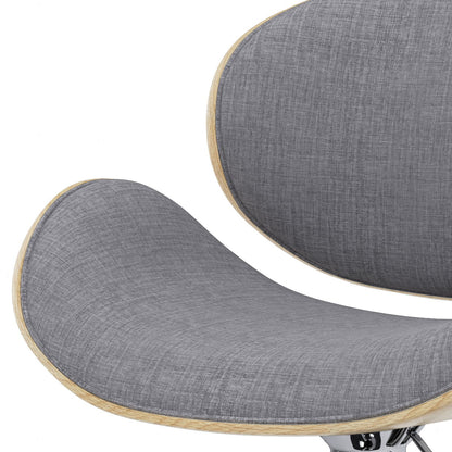 Marana - Bentwood Adjustable Swivel Bar Stool - Light Gray