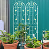 4 Pack Metal Garden Trellis Rustproof Trellis For Climbing Plant Outdoor Flower Support - Cream White