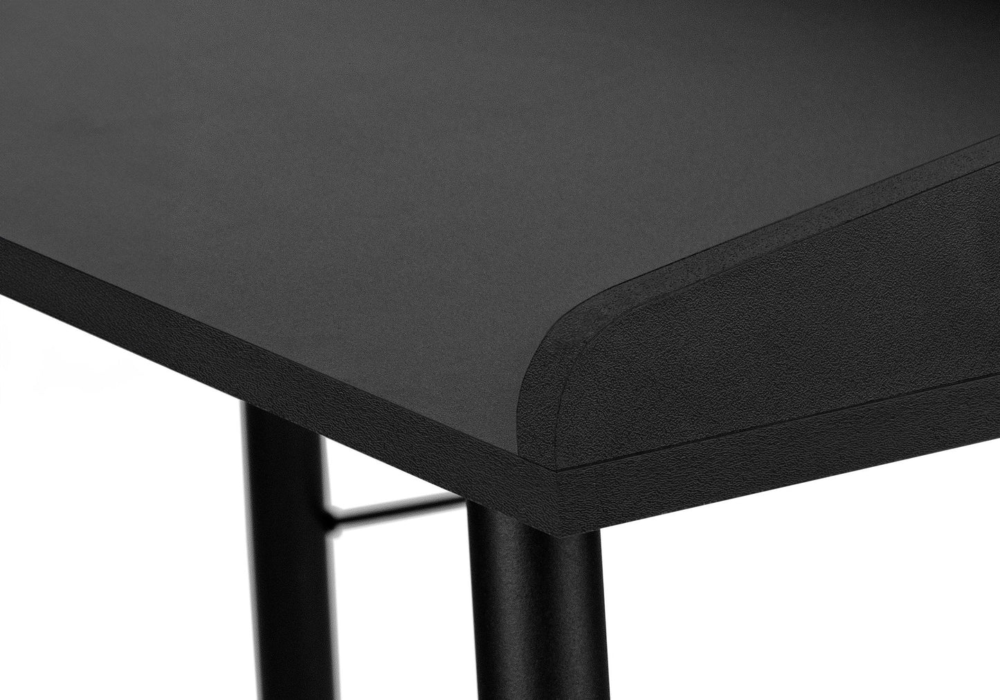 Computer Desk For Home Office, Laptop, Storage Shelves, Contemporary - Black