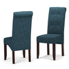 Cosmopolitan - Deluxe Tufted Parson Chair (Set of 2) - Denim Blue