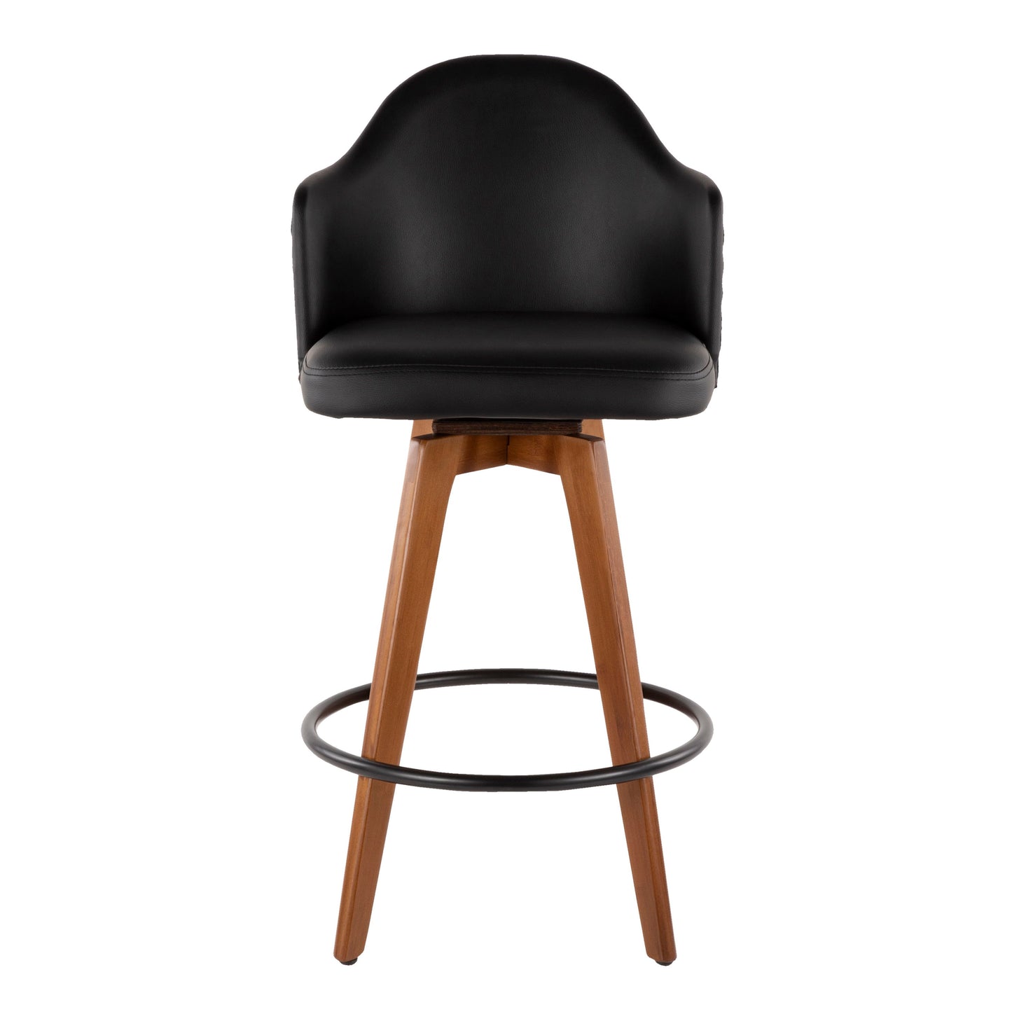 Ahoy - Mid-Century Counter Stool - Walnut / Black