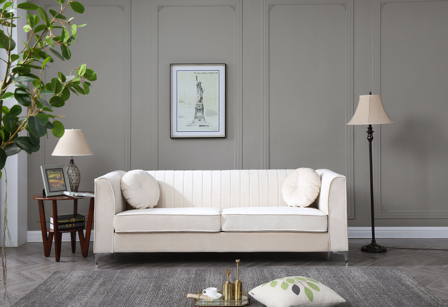 Delray - Sofa - Ivory