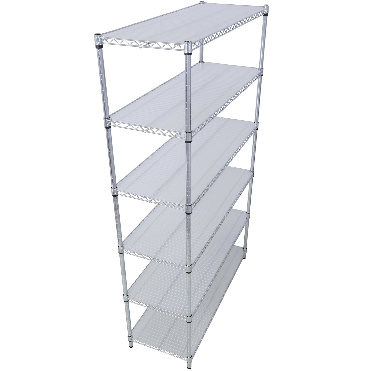 6 Tier 6000Lbs Capacity Nsf Metal Shelf Wire Shelving Unit, Heavy Duty Adjustable Storage Rack With Wheels & Shelf Liners For Commercial Grade Utility Steel Storage Rack - Chrome
