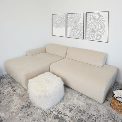 Mar - Sectional Sofa Left Facing - Cream