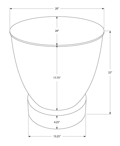 Drum Accent Side Table, Contemporary & Modern - Chrome