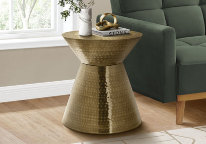 Drum Accent Side Table, Contemporary, Elegant Design - Gold