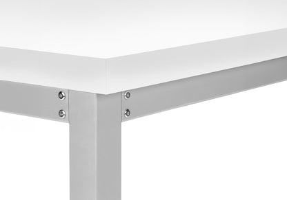 Computer Desk, Home Office, Standing, Adjustable, Laptop, Contemporary And Modern - White