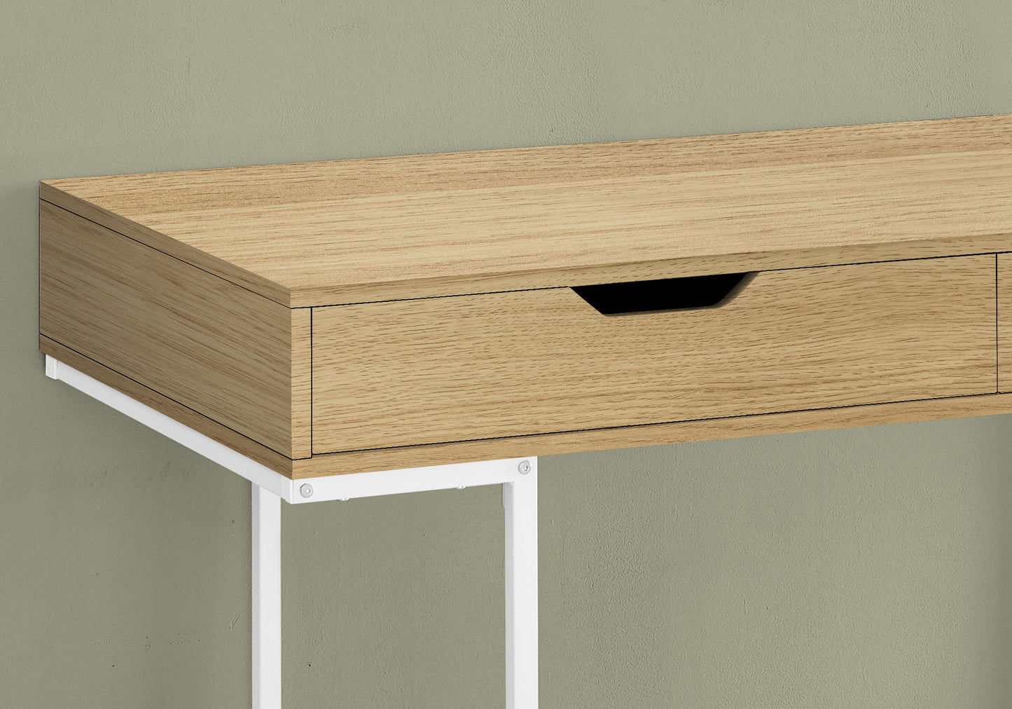 Computer Desk For Home Office, Laptop, Storage Drawers, Contemporary & Modern - Natural