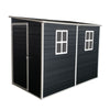Outdoor Storage Shed With Floor Resin Shed With Two-Window, Waterproof, Lockable Doors For Patio, Yard, Lawn - Black