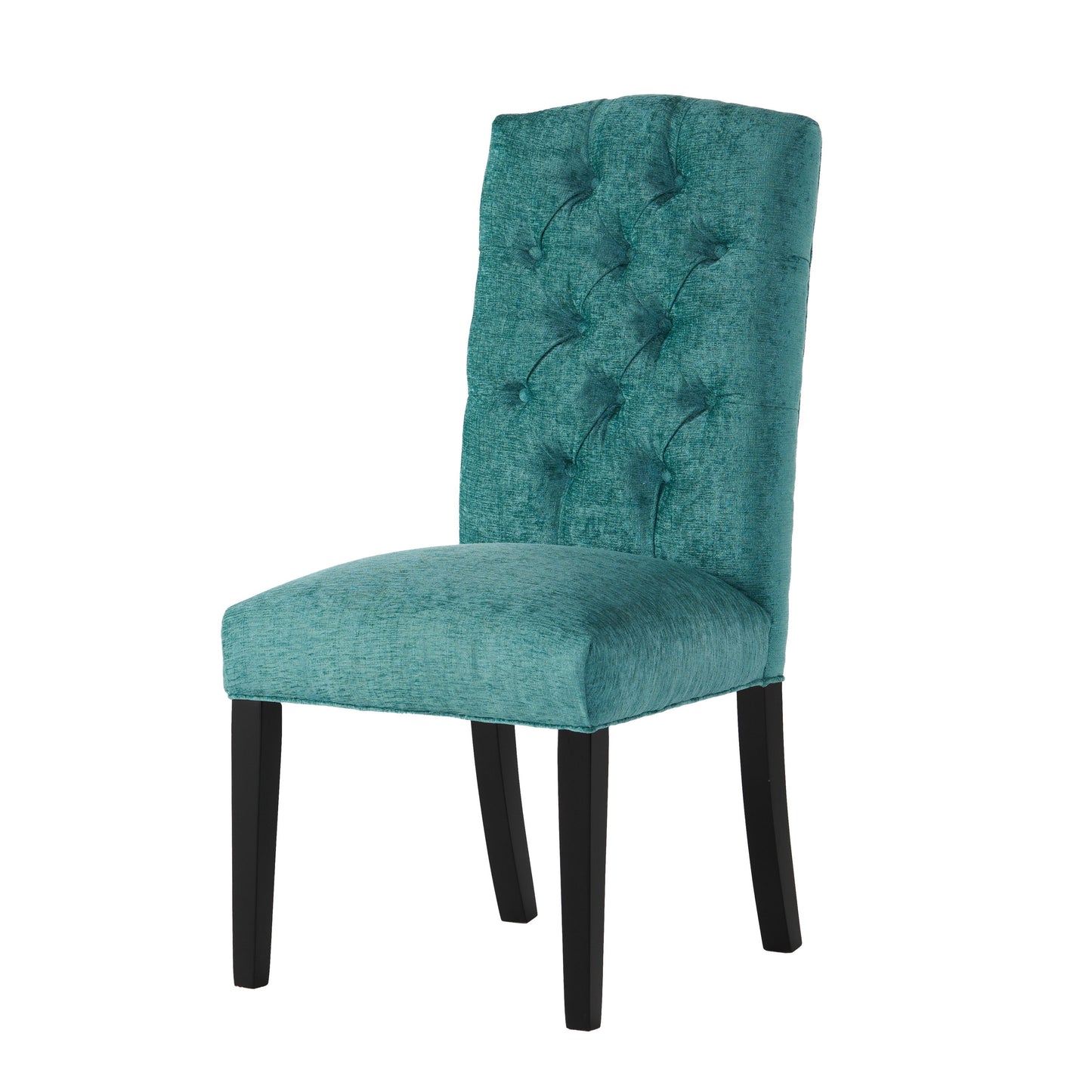 Harriet - Tufted Dining Chairs With Solid Wood Frame And Soft (Set of 2) - Teal Green