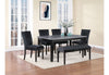 Vhong - Dining Table, 4 Chairs And Bench Set - Gray